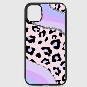 Purple Leopard Geode Phone Case